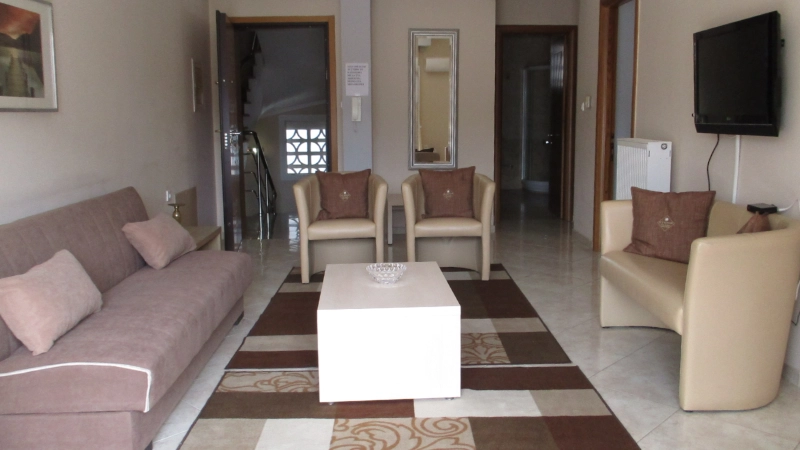 Kyknos Hotel Kastoria - Two Bedroom Deluxe Grand Suite άνετο σαλόνι